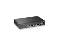 GS2220-10HP - ZyXEL 8-port GbE L2+ PoE Switch with GbE Uplink