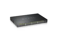 GS2220-50HP - ZyXEL 48-port GbE L2+ PoE Switch with GbE Uplink