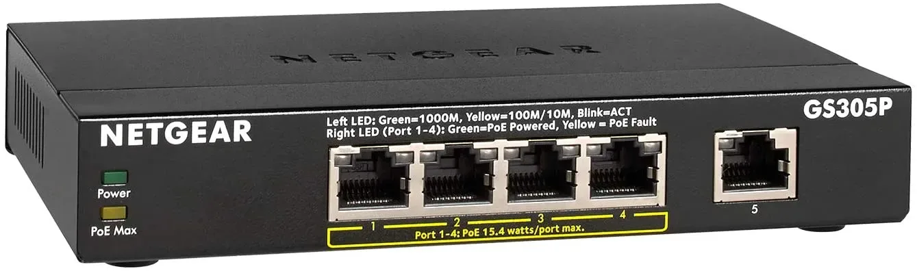 GS305P-100PES - Netgear GS305P 5-Port No Ethernet Switch