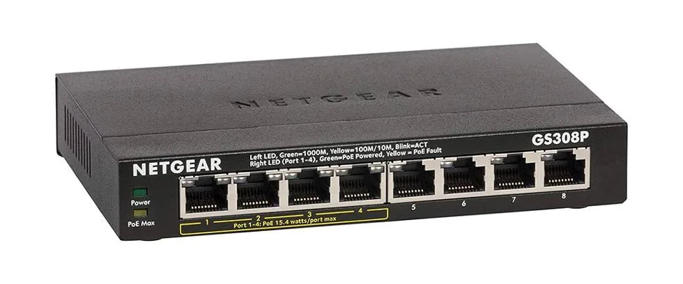 GS308P - Netgear 8-Port No Ethernet Switch