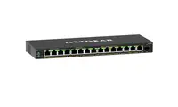 GS316EP - NetGear 300 Plus Switch 15x 1000Base-T PoE+ (180W) with 1x SFP Managed Plus Switch