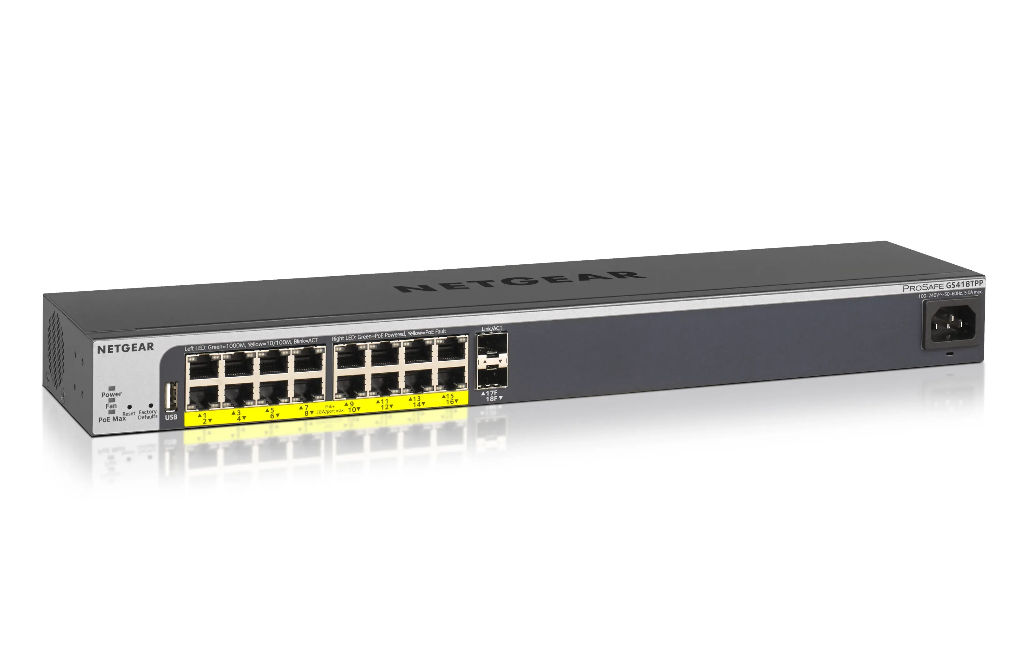 GS418TPP-100EUS - Netgear ProSafe GS418TPP 16-Port Ethernet Switch