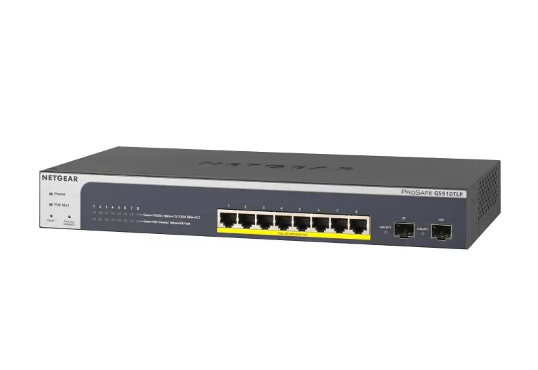 GS510TLP-100NAS - Netgear ProSafe GS510TLP 8-Port Layer 3 Switch