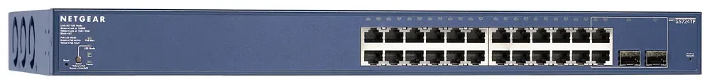 GS724TP-100EUS - Netgear ProSafe GS724TP 24-Port Ethernet Switch with PoE 24 x 10/100/1000Base-T LAN 2 x SFP (mini-GBIC) Ethernet Switch