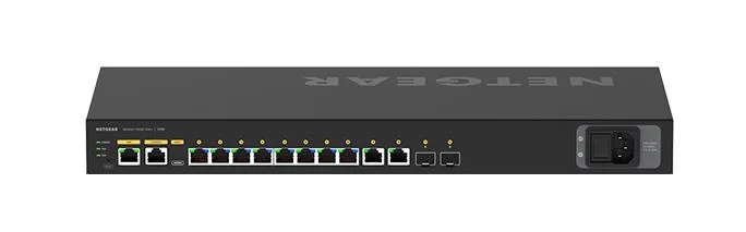 Netgear GSM4212P-100NAS M4250 Series M4250-10G2XF-PoE+ 8-Ports PoE+ 10/100/1000Base-T RJ-45 + 2-Ports RJ-45 + 2-Ports SFP Layer 3 Managed 1U Rack-mountable Gigabit Ethernet Network Switch