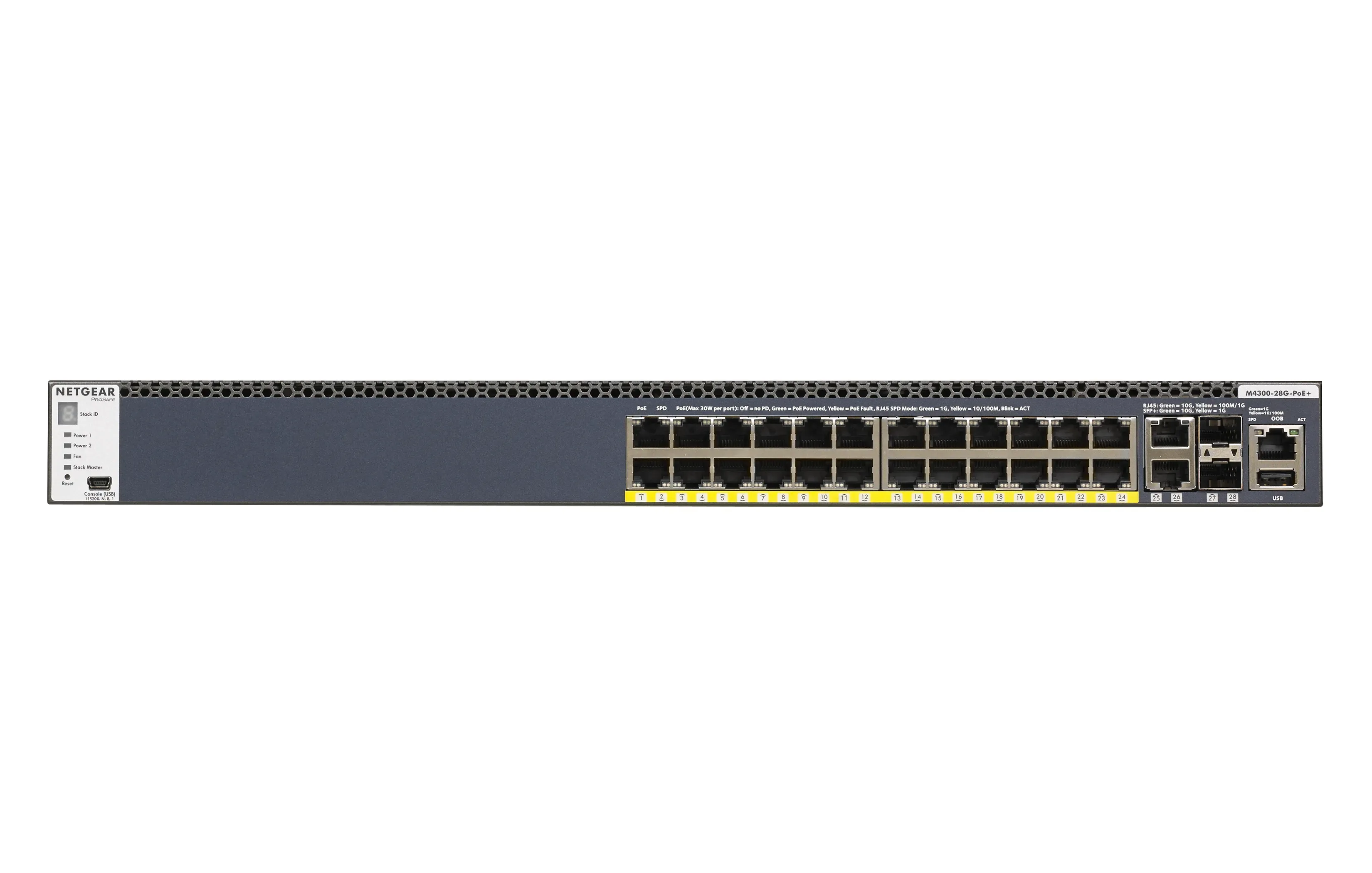 GSM4328PA-100AJS - Netgear ProSafe M4300-28G-PoE+ 24-Port Layer 3 Switch