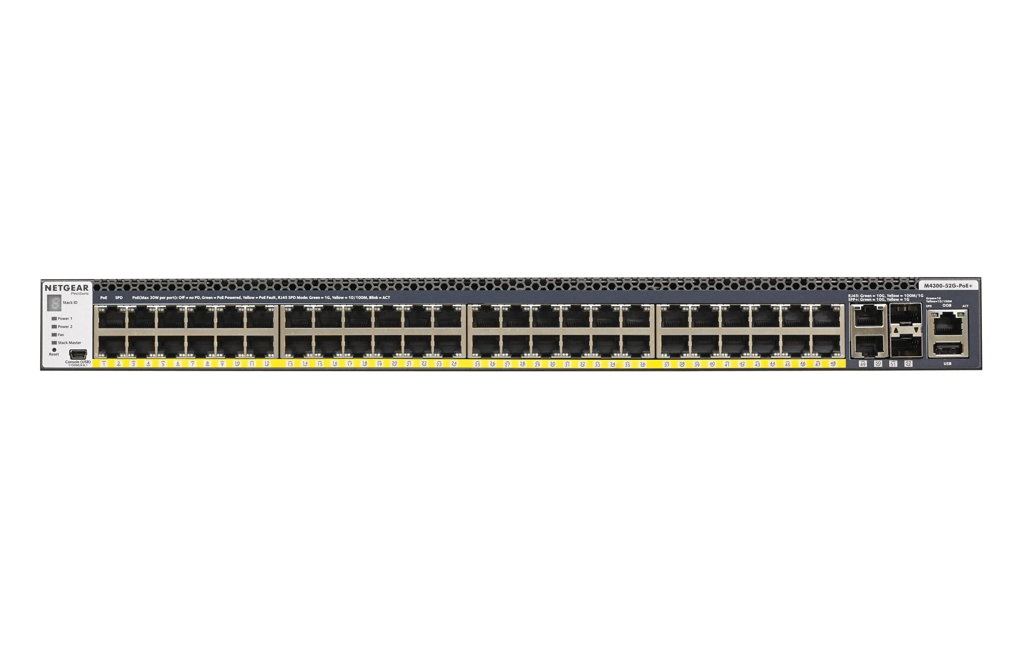 GSM4352PA-100AJS - Netgear ProSafe M4300-52G-PoE+ 48-Port Layer 3 Switch