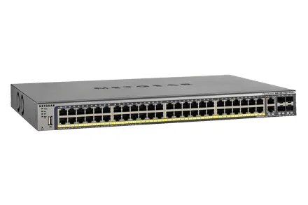 GSM7248P-100AJS - Netgear ProSafe M4100-50-POE+ 48-Port Layer 3 Switch