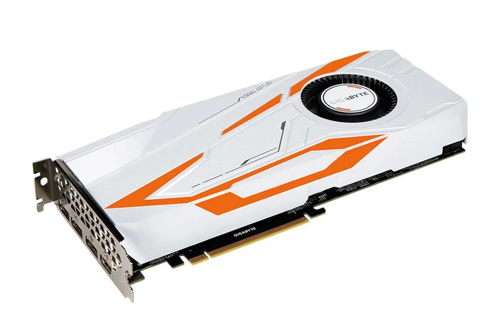 GV-N108TTURBO-11GD - Gigabyte GeForce GTX 1080 Ti 11GB GDDR5X 352-Bit HMDI / 3x DisplayPort / DVI-D PCI Express 3.0 x16 Video Graphics Card