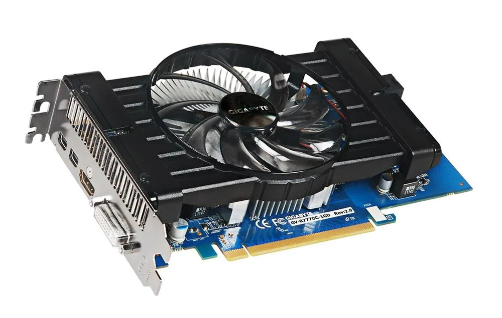GV-R777OC-1GD - Gigabyte Radeon HD 7770 1GB GDDR5 PCI Express 3.0 x16 Video Graphics Card