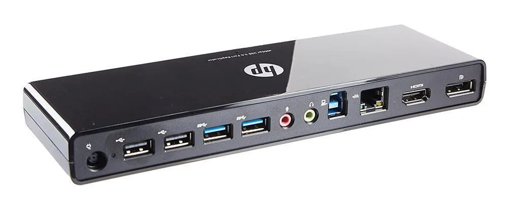 HP H1L08UT#ABA 3005PR USB 3.0 Port Replicator HDMI DisplayPort with AC Adapter