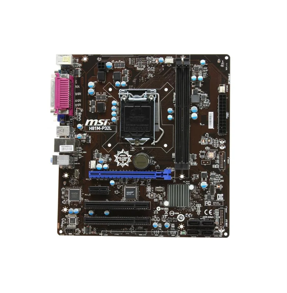 H81M-P32L - MSI Desktop Motherboard Intel H81 Chipset Socket H3 LGA-1150