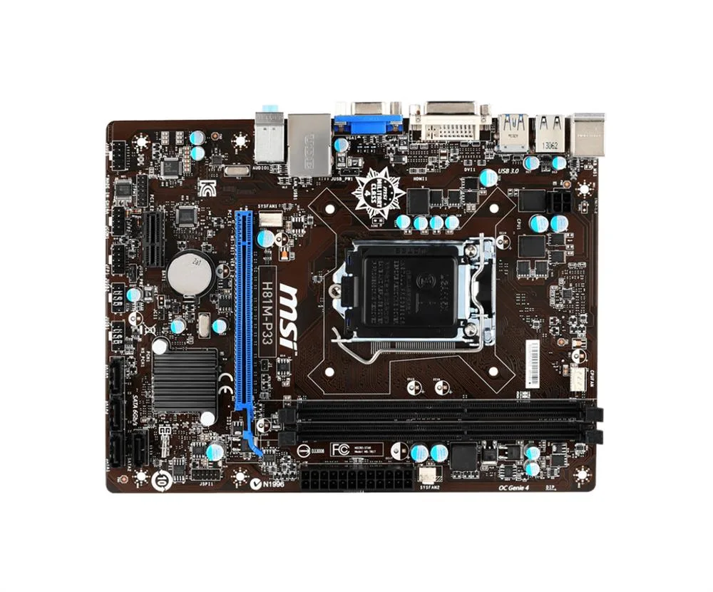 H81M-P33 - MSI Desktop Motherboard Intel H81 Chipset Socket H3 LGA-1150