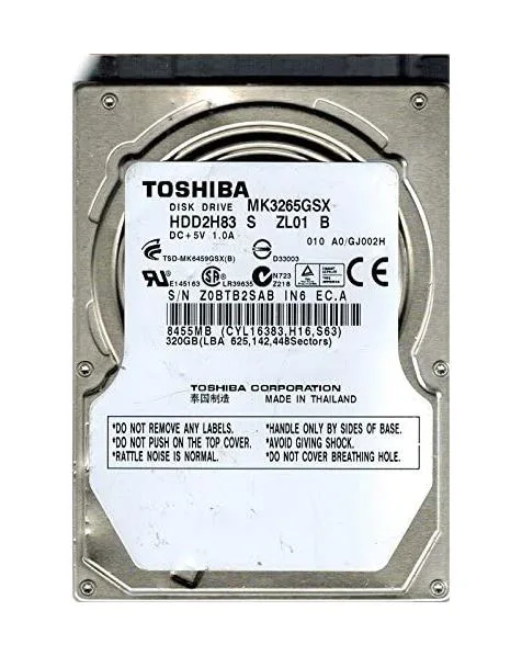 HDD2H83S - Toshiba 320GB 5400RPM SATA 3Gb/s 2.5-inch Hard Drive