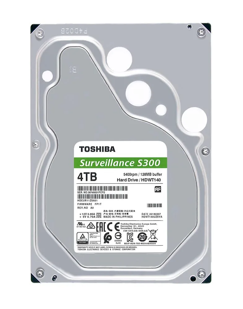 HDWT740UZSVA - Toshiba S300 Surveillance 4TB 5400RPM SATA 6Gb/s 3.5-inch Hard Drive