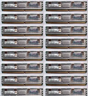 HF015 - Dell 16GB Kit (16 x 1GB) DDR2-667MHz PC2-5300 ECC Registered CL5 240-Pin DIMM Single Rank Memory