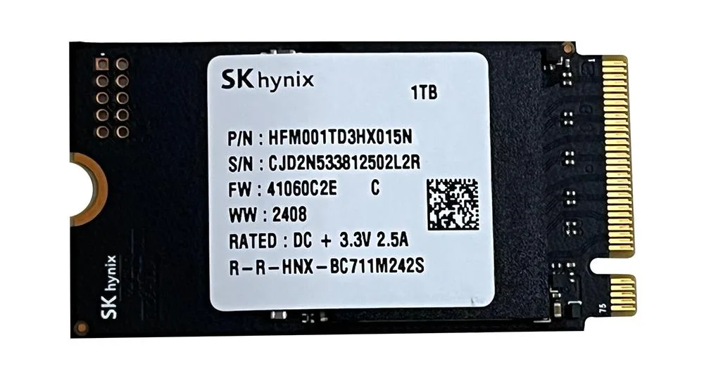 Hynix HFM001TD3HX015N BC711 1TB PCI Express 3.0 x4 NVMe M.2 2242 Client Solid State Drive
