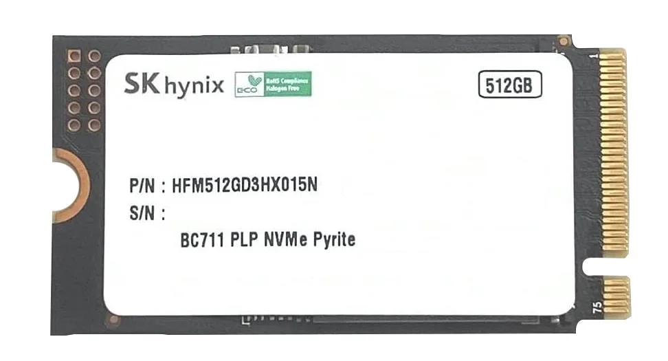 Hynix HFM512GD3HX015N BC711 512GB PCI Express 3.0 x4 NVMe M.2 2242 Client Solid State Drive