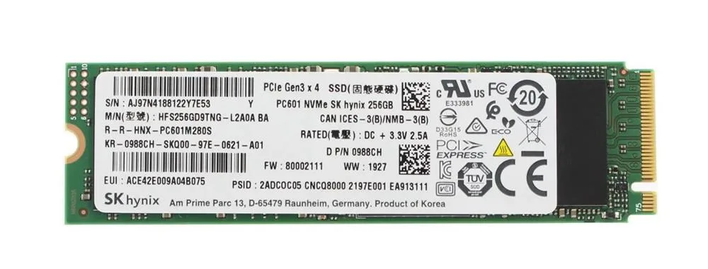 Hynix HFS256GD9TNG-L2A0A 256GB PCI Express 3.0 x4 NVMe M.2 2280 Solid State Drive