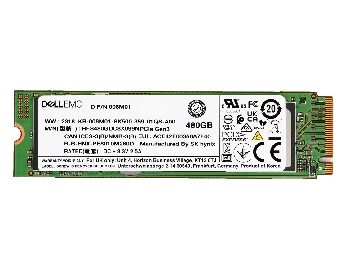 Hynix HFS480GDC8X099N PM8110 480GB PCI Express NVMe 3.0 x4 M.2 2280 Solid State Drive (OEM)