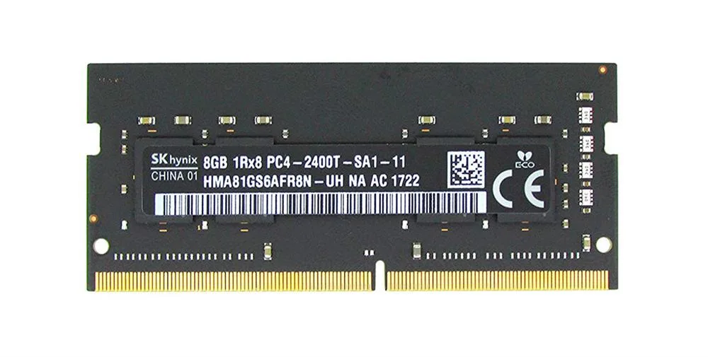 HMA81GS6AFR8N-UHNA-AC - Hynix 8GB PC4-19200 DDR4-2400MHz non-ECC Unbuffered CL17 SoDIMM 1.2V Single-Rank Memory Module