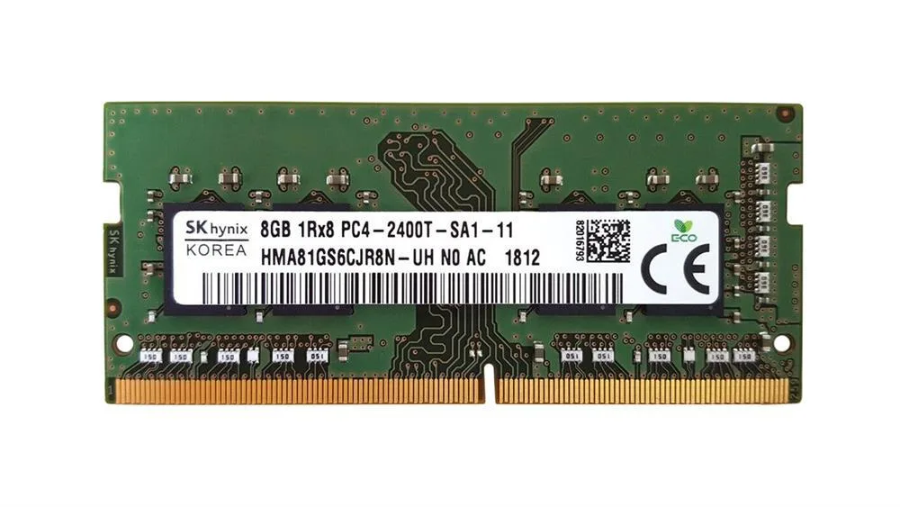HMA81GS6CJR8N-UHN0-AC - Hynix 8GB PC4-19200 DDR4-2400MHz non-ECC Unbuffered CL17 SoDIMM 1.2V Single-Rank Memory Module