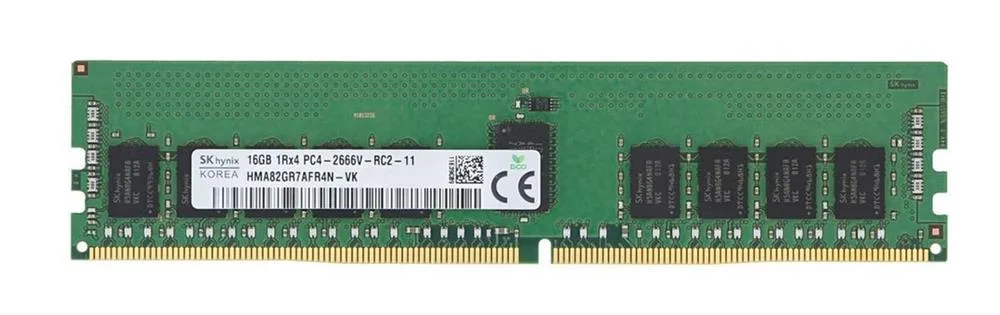 HMA82GR7AFR4N-VKBFAA - Hynix 16GB DDR4-2666MHz PC4-21300 ECC Registered CL19 288-Pin RDIMM 1.2V Dual Rank Memory Module