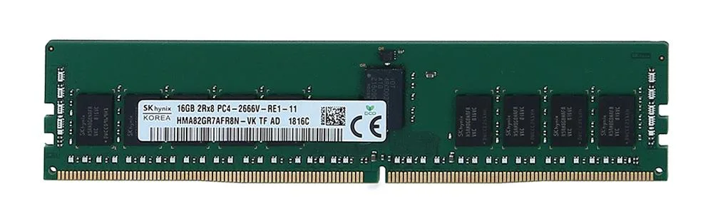 HMA82GR7AFR8N-VKTFAD - Hynix 16GB DDR4-2666MHz PC4-21300 ECC Registered CL19 288-Pin RDIMM 1.2V Dual Rank Memory Module