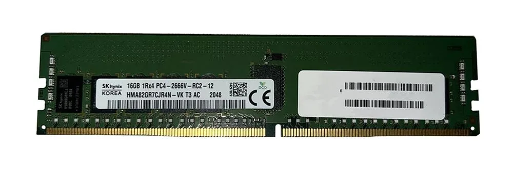HMA82GR7CJR4N-VKT3AC - Hynix 16GB DDR4-2666MHz PC4-21300 ECC Registered CL19 288-Pin RDIMM 1.2V Dual Rank Memory Module