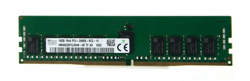 HMA82GR7CJR4N-VKTFAD - Hynix 16GB DDR4-2666MHz PC4-21300 ECC Registered CL19 288-Pin RDIMM 1.2V Dual Rank Memory Module