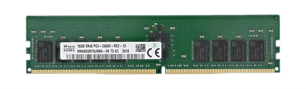 HMA82GR7JJR8N-VKT3AC - Hynix 16GB DDR4-2666MHz PC4-21300 ECC Registered CL19 288-Pin RDIMM 1.2V Dual Rank Memory Module