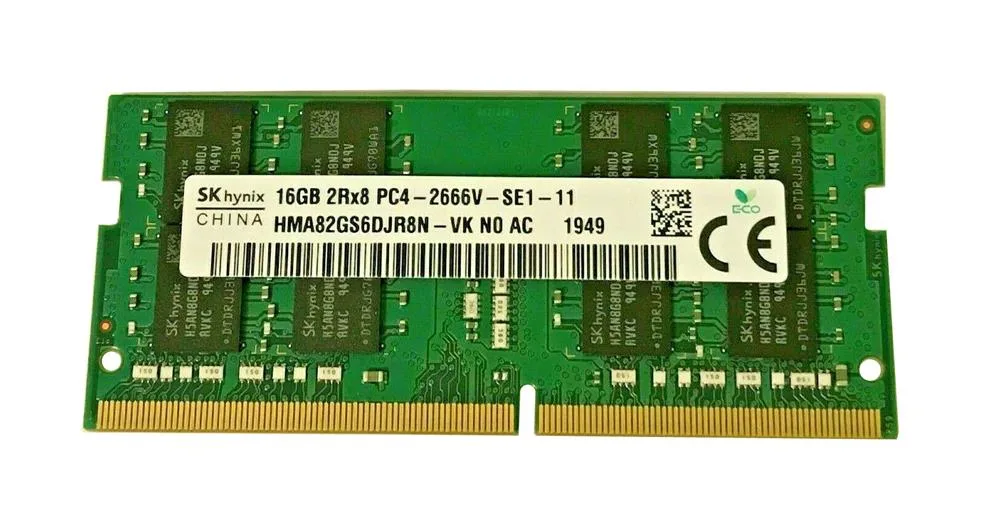 HMA82GS6DJR8N-VKN0-AC - Hynix 16GB PC4-21300 DDR4-2666MHz non-ECC Unbuffered CL19 SoDIMM 1.2V Dual-Rank Memory Module