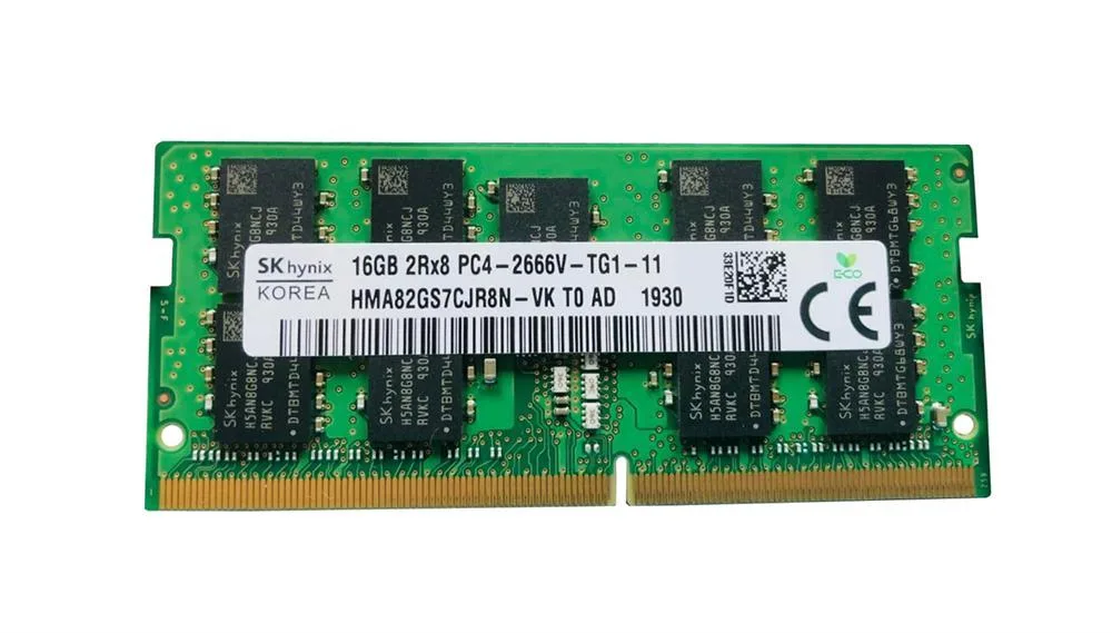 HMA82GS7CJR8N-VKT0-AD - Hynix 16GB PC4-21300 DDR4-2666MHz ECC Unbuffered CL19 SoDIMM 1.2V Dual-Rank Memory Module
