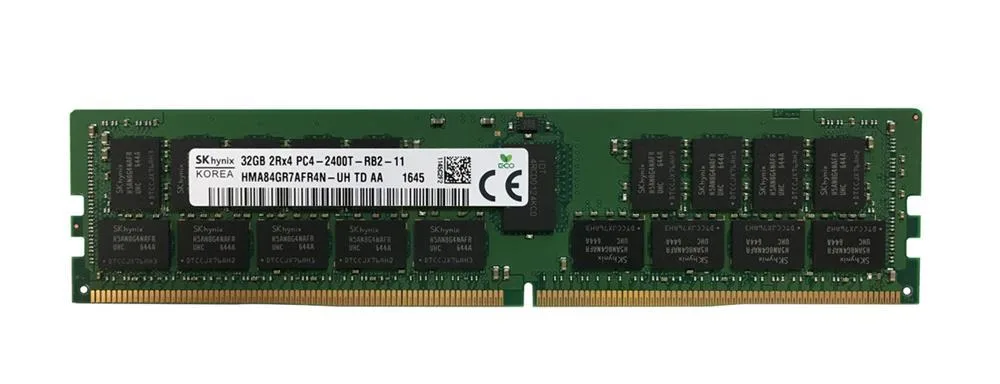 HMA84GR7AFR4N-UHTN - Hynix 32GB DDR4-2400MHz PC4-19200 ECC Registered CL17 288-Pin RDIMM 1.2V Dual Rank Memory Module