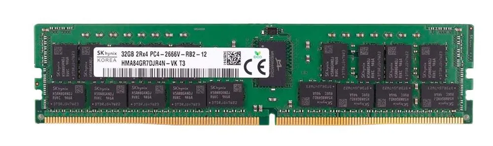 HMA84GR7DJR4N-VKT3AD - Hynix 32GB DDR4-2666MHz PC4-21300 ECC Registered CL19 288-Pin RDIMM 1.2V Dual Rank Memory Module