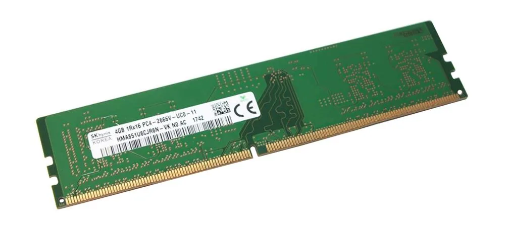 HMA851U6CJR6N-VKN0-AC - Hynix 4GB PC4-21300 DDR4-2666MHz non-ECC Unbuffered CL19 UDIMM 1.2V Single-Rank Memory Module