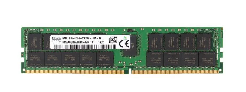 HMAA8GR7AJR4N-WMT4AD - Hynix 64GB DDR4-2933MHz PC4-23400 ECC Registered CL21 288-Pin RDIMM 1.2V Quad Rank Memory Module