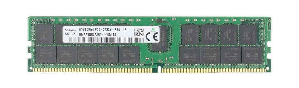 HMAA8GR7AJR4N-WMT8AC - Hynix 64GB DDR4-2933MHz PC4-23400 ECC Registered CL21 288-Pin RDIMM 1.2V Quad Rank Memory Module