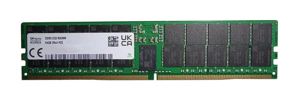 HMCG94MEBQA123N - Hynix 64GB DDR5-4800MHz/PC5-38400 ECC Registered CL40 288-Pin RDIMM 1.1V Dual Rank Memory Module
