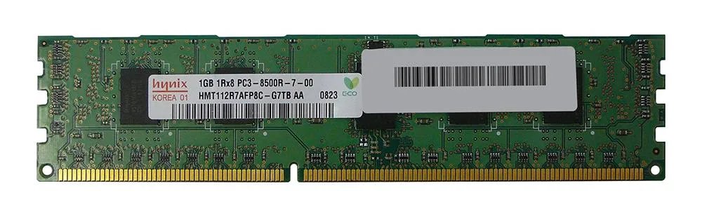 Hynix HMT112R7AFP8C-G7TB AA 1GB PC3-8500 DDR3-1066MHz ECC Registered CL7 RDIMM Single-Rank Memory Module