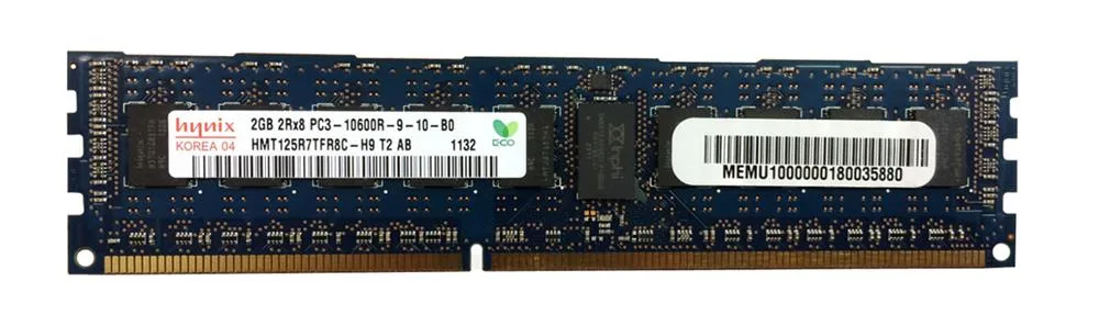 HMT125R7TFR8C-H9T2-AB - Hynix 2GB PC3-10600 DDR3-1333MHz ECC Registered CL9 RDIMM Dual-Rank Memory Module
