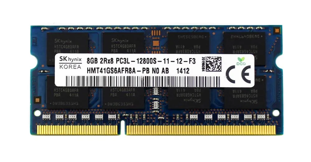HMT41GS6AFR8A-PBN0-AB - Hynix 8GB PC3-12800 DDR3-1600MHz non-ECC Unbuffered CL11 SoDIMM 1.35V Dual-Rank Memory Module