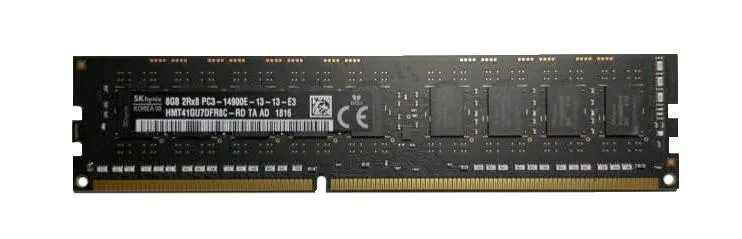 HMT41GU7DFR8C-RDTAAD - Hynix 8GB DDR3-1866MHz PC3-14900 ECC Unbuffered CL13 240-Pin UDIMM 1.5V Dual Rank Memory Module