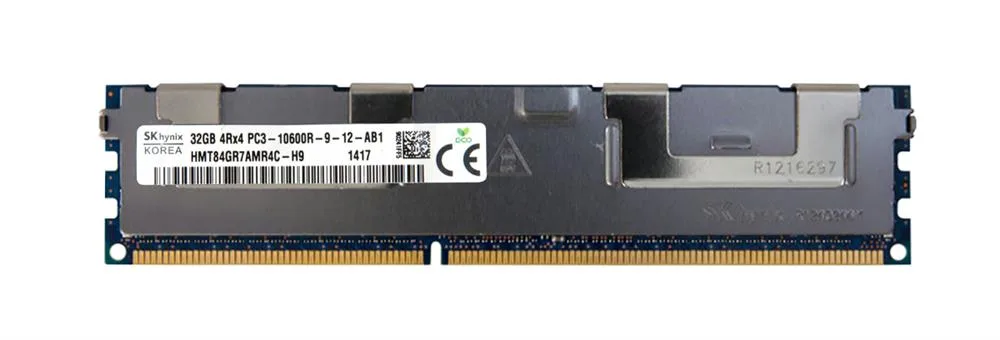 HMT84GR7AMR4C-H9D8AB - Hynix 32GB DDR3-1333MHz PC3-10600 ECC Registered CL9 240-Pin RDIMM 1.5V Quad Rank Memory Module