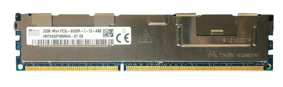HMT84GR7MMR4A-H9D8AD - Hynix 32GB DDR3-1333MHz PC3L-10600 ECC Registered CL9 240-Pin RDIMM 1.35V Quad Rank Memory Module