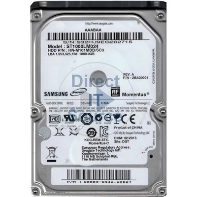 Samsung HN-M101MBB/SCC Spinpoint M8 1TB 5400RPM SATA 3Gb/s 8MB Cache 2.5-inch Hard Drive