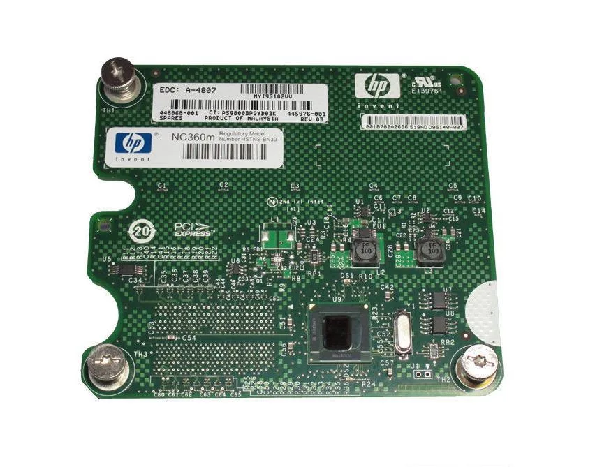 HP HSTNS-BN30 NC360M 2 x Ports 1GbE PCI-Express Mezzanine Fibre Channel Adapter Network Interface Card for HP c-Class BladeSystem