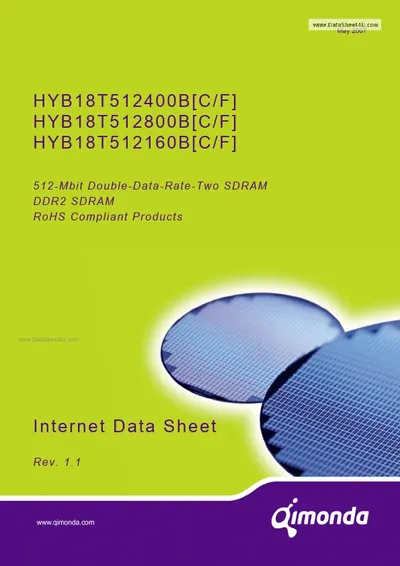 HYB18T512160BF-3S - Infineon/Qimonda DDR2-667MHz 32Mx16 Pb-Free DRAM Memory Chip