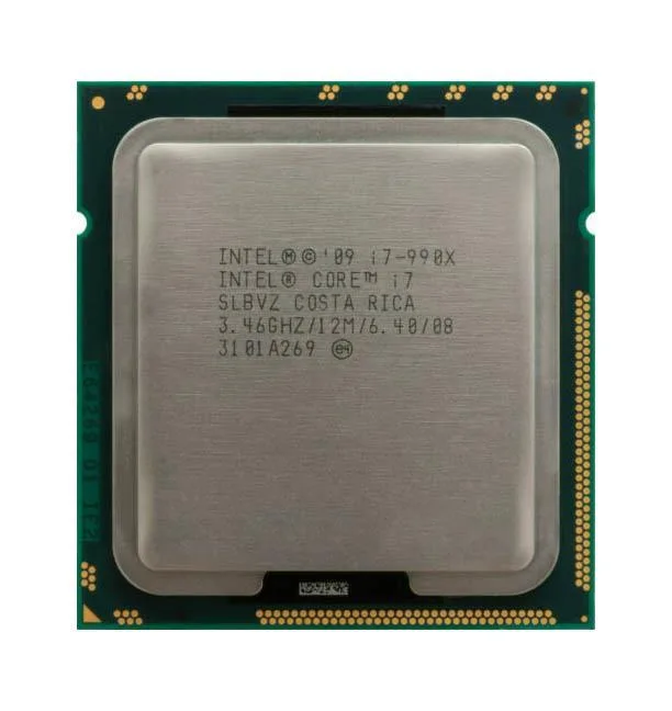I7-990X - Intel Core i7-990X Extreme 6 Core 3.46GHz 6.40GT/s QPI 12MB L3 Cache Socket FCLGA1366 Desktop Processor