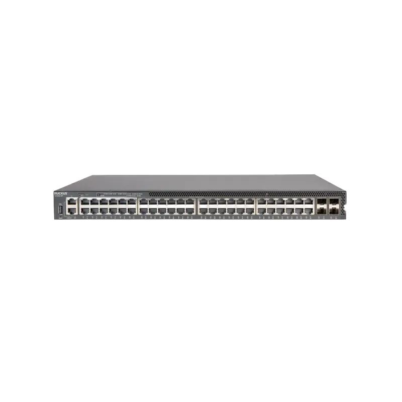 Ruckus ICX8200-48PF Ruckus Networks ICX 8200 48x Ports PoE+ 10/100/1000Base-T 4x SFP 4x SFP+ 4x Ports 25GbE SFP28 Stacking Rack-mountable Managed Switch